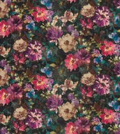 Tahiti Fabric by Clarke & Clarke Amethyst/Emerald Tahiti Fabric by Clarke & Clarke Amethyst/Emerald