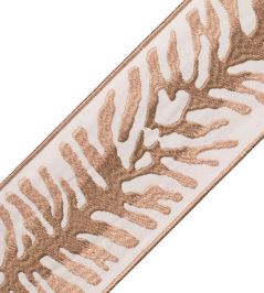 Tahiti Embroidered Border Trimming by Samuel & Sons Shell Tahiti Embroidered Border Trimming by Samuel & Sons Shell