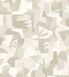 Tahiti Expression Wallpaper by Tres Tintas White Tahiti Expression Wallpaper by Tres Tintas White
