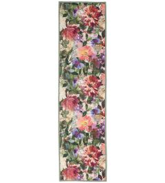 Tahiti Runner Rug by Clarke & Clarke Forest & Rouge Tahiti Runner Rug by Clarke & Clarke Forest & Rouge