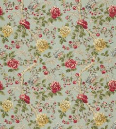 Tangley Fabric by Morris & Co Eggshell/Red Tangley Fabric by Morris & Co Eggshell/Red