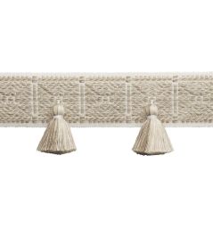 Taos Tasseled Border Trimming by Samuel & Sons White Sands Taos Tasseled Border Trimming by Samuel & Sons White Sands