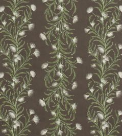 Tasmanian Mimosa Wallpaper by Schumacher Brown & Green Tasmanian Mimosa Wallpaper by Schumacher Brown & Green