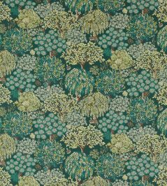 Tatton Linen Fabric by Studio G Forest Tatton Linen Fabric by Studio G Forest