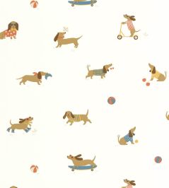 Teckel Wallpaper by Caselio Rouge bleu Teckel Wallpaper by Caselio Rouge bleu