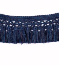 Teepee Fringe Trim by Christopher Farr Cloth Azzurro Teepee Fringe Trim by Christopher Farr Cloth Azzurro