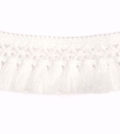 Teepee Fringe Trim by Christopher Farr Cloth Bianco Teepee Fringe Trim by Christopher Farr Cloth Bianco