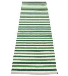 Teo Runner Rug by Pappelina Dark Green/Grass Green/Vanilla Teo Runner Rug by Pappelina Dark Green/Grass Green/Vanilla