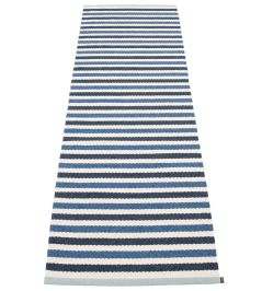 Teo Runner Rug by Pappelina Denim/Dark Blue/Vanilla Teo Runner Rug by Pappelina Denim/Dark Blue/Vanilla