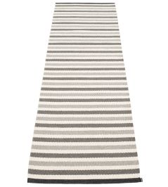 Teo Runner Rug by Pappelina Warm Grey/Charcoal/Vanilla Teo Runner Rug by Pappelina Warm Grey/Charcoal/Vanilla