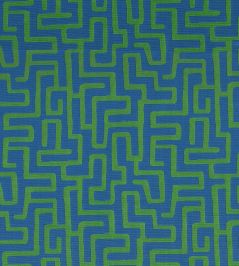 Terrace Lane Fabric by Thibaut Blue and Green Terrace Lane Fabric by Thibaut Blue and Green