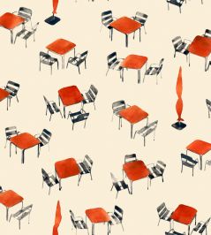 Terraceo Wallpaper by Tres Tintas Beige Terraceo Wallpaper by Tres Tintas Beige