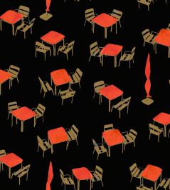 Terraceo Wallpaper by Tres Tintas Black Terraceo Wallpaper by Tres Tintas Black