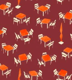 Terraceo Wallpaper by Tres Tintas Garnet Terraceo Wallpaper by Tres Tintas Garnet