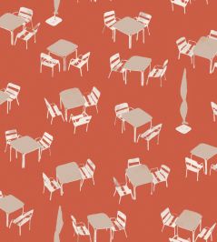 Terraceo Wallpaper by Tres Tintas Red Terraceo Wallpaper by Tres Tintas Red