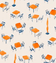 Terraceo Wallpaper by Tres Tintas White Terraceo Wallpaper by Tres Tintas White