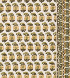Terry Fabric by Schumacher Ochre & Green Terry Fabric by Schumacher Ochre & Green