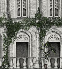 The Architecture Wallpaper by Brand McKenzie Architecture Green The Architecture Wallpaper by Brand McKenzie Architecture Green