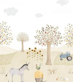 The Farm Adventures With Donkey Mural by Casadeco Naturel The Farm Adventures With Donkey Mural by Casadeco Naturel