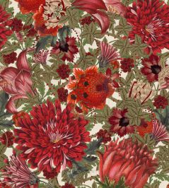 The Flowering Wallpaper by MINDTHEGAP Green Red The Flowering Wallpaper by MINDTHEGAP Green Red