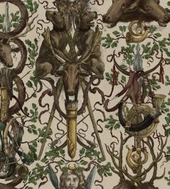 The Ganghofer Hunt Wallpaper by MINDTHEGAP Taupe/Brown/Red/Green/Gold The Ganghofer Hunt Wallpaper by MINDTHEGAP Taupe/Brown/Red/Green/Gold