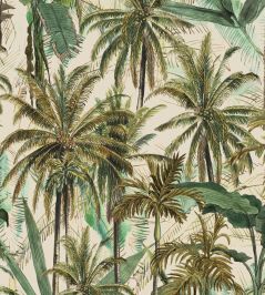 The Jungle Fabric by MINDTHEGAP Brown Green The Jungle Fabric by MINDTHEGAP Brown Green
