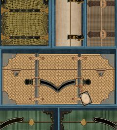 The Luggage Car Wallpaper by MINDTHEGAP Blue The Luggage Car Wallpaper by MINDTHEGAP Blue