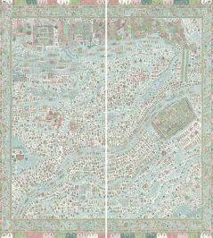 The Map Maxi Mural by Lewis & Wood Pistachio Rose The Map Maxi Mural by Lewis & Wood Pistachio Rose