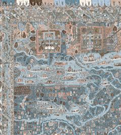 The Map Mini Mural by Lewis & Wood Blue Almond The Map Mini Mural by Lewis & Wood Blue Almond