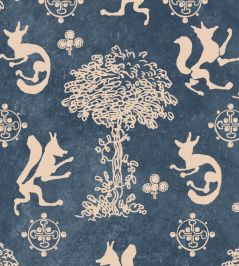 The Silly Fox Wallpaper by MINDTHEGAP Denim The Silly Fox Wallpaper by MINDTHEGAP Denim