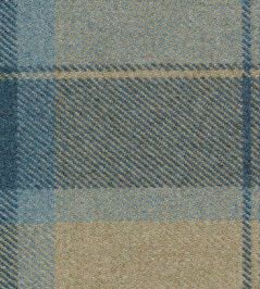 Callanish Plaid Fabric by The Isle Mill Aqua Callanish Plaid Fabric by The Isle Mill Aqua