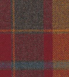 Callanish Plaid Fabric by The Isle Mill Rust Callanish Plaid Fabric by The Isle Mill Rust