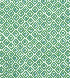 Indian Diamond Fabric by Thibaut Green Indian Diamond Fabric by Thibaut Green
