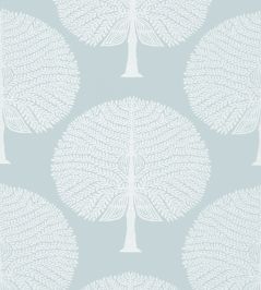 Mulberry Tree Wallpaper by Thibaut Spa Blue Mulberry Tree Wallpaper by Thibaut Spa Blue