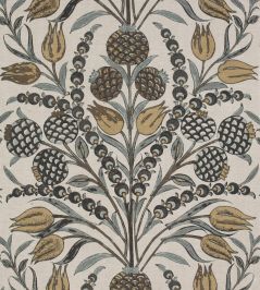 Corneila Fabric by Thibaut Grey/Gold Corneila Fabric by Thibaut Grey/Gold