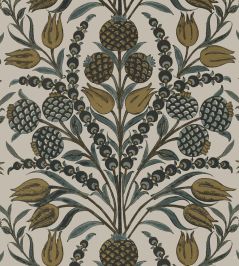 Corneila Wallpaper by Thibaut Grey/Gold Corneila Wallpaper by Thibaut Grey/Gold