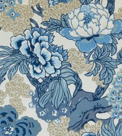 Honshu Fabric by Thibaut Blue and Beige Honshu Fabric by Thibaut Blue and Beige