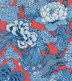 Honshu Fabric by Thibaut Red and Blue Honshu Fabric by Thibaut Red and Blue
