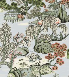 Asian Scenic Wallpaper by Thibaut Robin's Egg Asian Scenic Wallpaper by Thibaut Robin's Egg