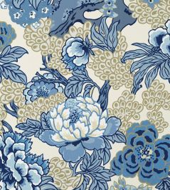 Honshu Wallpaper by Thibaut Blue and Beige Honshu Wallpaper by Thibaut Blue and Beige