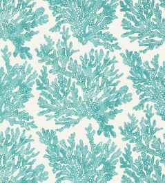 Marine Coral Wallpaper by Thibaut Turquoise Marine Coral Wallpaper by Thibaut Turquoise
