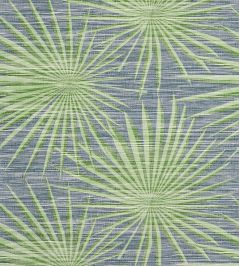 Palm Frond Wallpaper by Thibaut Navy and Green Palm Frond Wallpaper by Thibaut Navy and Green