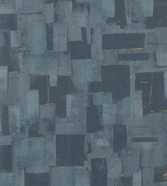 Cubist Wallpaper by Threads Indigo Cubist Wallpaper by Threads Indigo