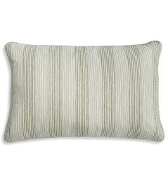 Ticking Cushion by Fermoie Green Ticking Cushion by Fermoie Green