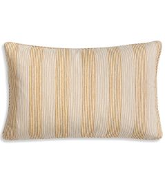 Ticking Cushion by Fermoie Yellow Ticking Cushion by Fermoie Yellow