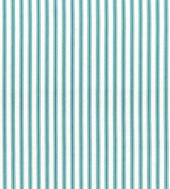 Ticking Stripe 1 Fabric by Ian Mankin Aqua Ticking Stripe 1 Fabric by Ian Mankin Aqua