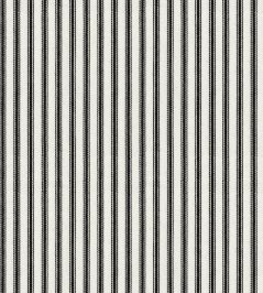 Ticking Stripe 1 Fabric by Ian Mankin Black Ticking Stripe 1 Fabric by Ian Mankin Black