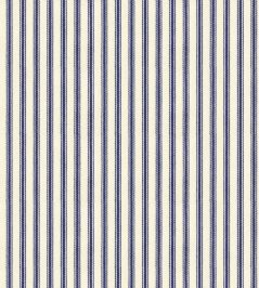 Ticking Stripe 1 Fabric by Ian Mankin Navy Ticking Stripe 1 Fabric by Ian Mankin Navy