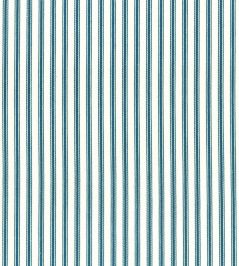 Ticking Stripe 1 Fabric by Ian Mankin Peacock Ticking Stripe 1 Fabric by Ian Mankin Peacock