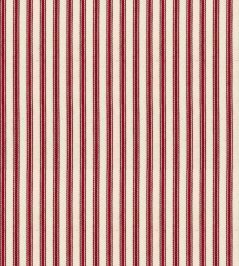 Ticking Stripe 1 Fabric by Ian Mankin Peony Ticking Stripe 1 Fabric by Ian Mankin Peony